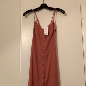 Salmon Cross back Dress